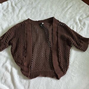 Windsor Brown Open-Knit Women's Cardigan